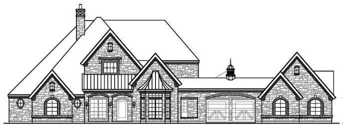 Front elevation sketch of the 5-bedroom Tottenham traditional home.