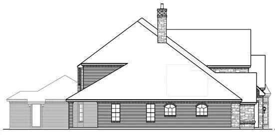 Left elevation sketch of the 5-bedroom Tottenham traditional home.