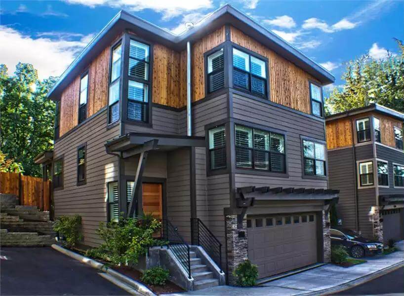 Modern 4-Bedroom Terrance Home for a Sloped Lot with Narrow Footprint (Floor Plan)