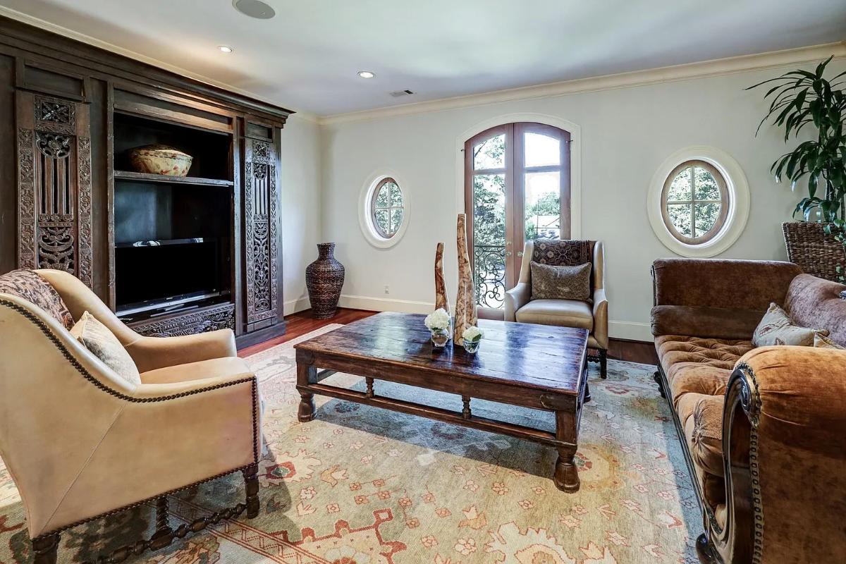 Living space with couches.