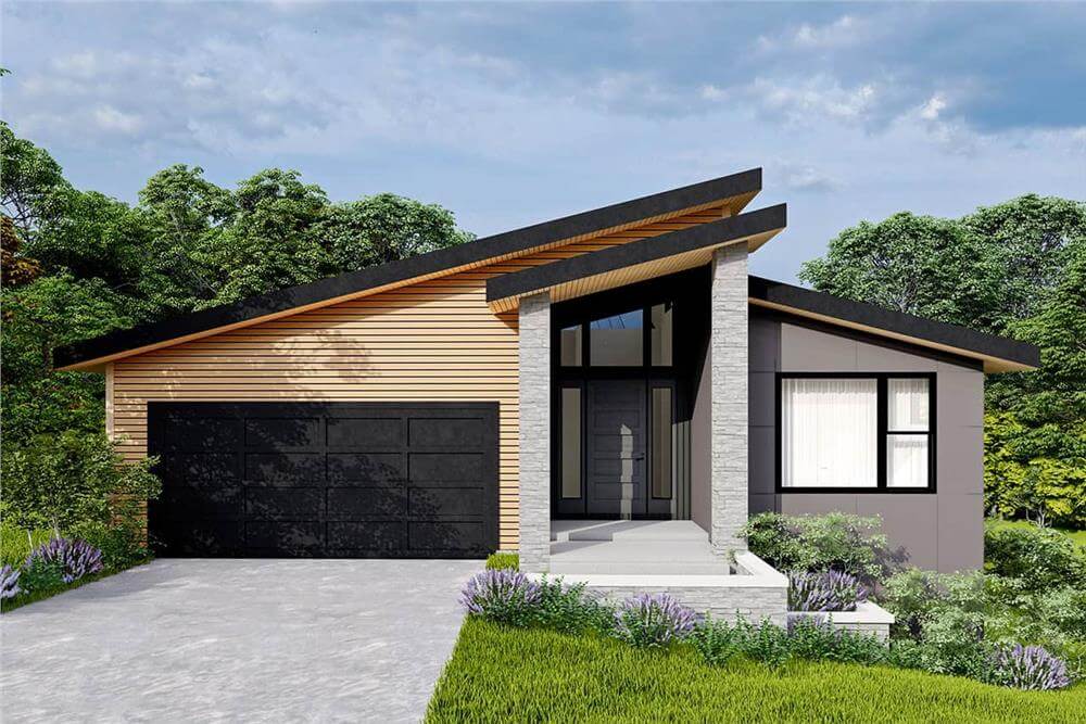 3-Bedroom Contemporary Home with Open Living Space and Walkout Basement (Floor Plan)