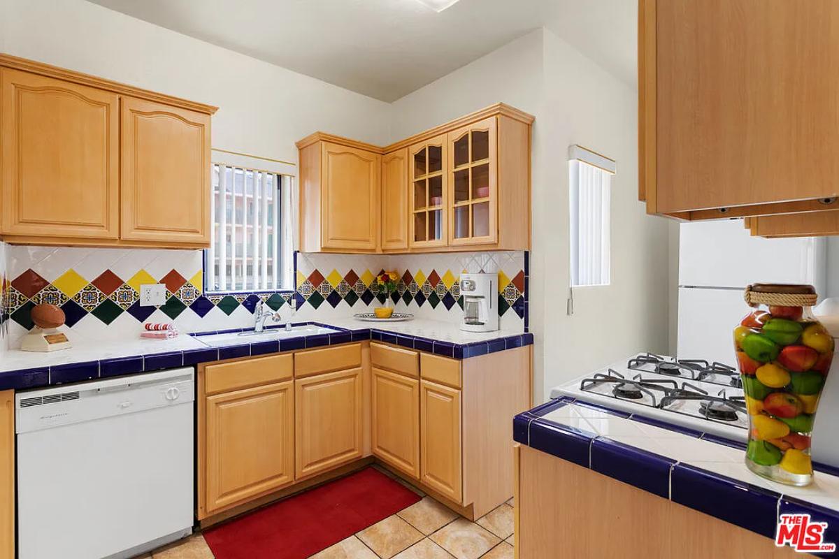 Kitchen with custom cabinetry.