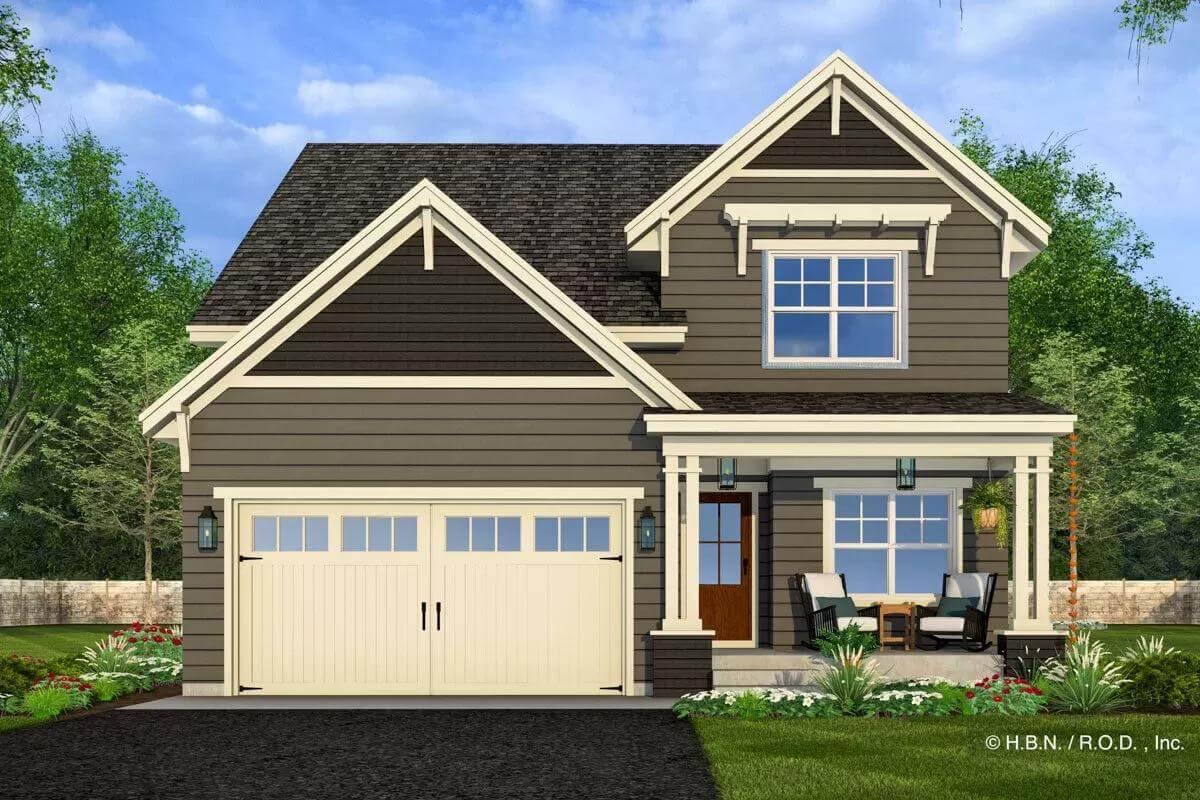 3-Bedroom Traditional Home with Jack & Jill Bath and Front Porch (Floor Plan)