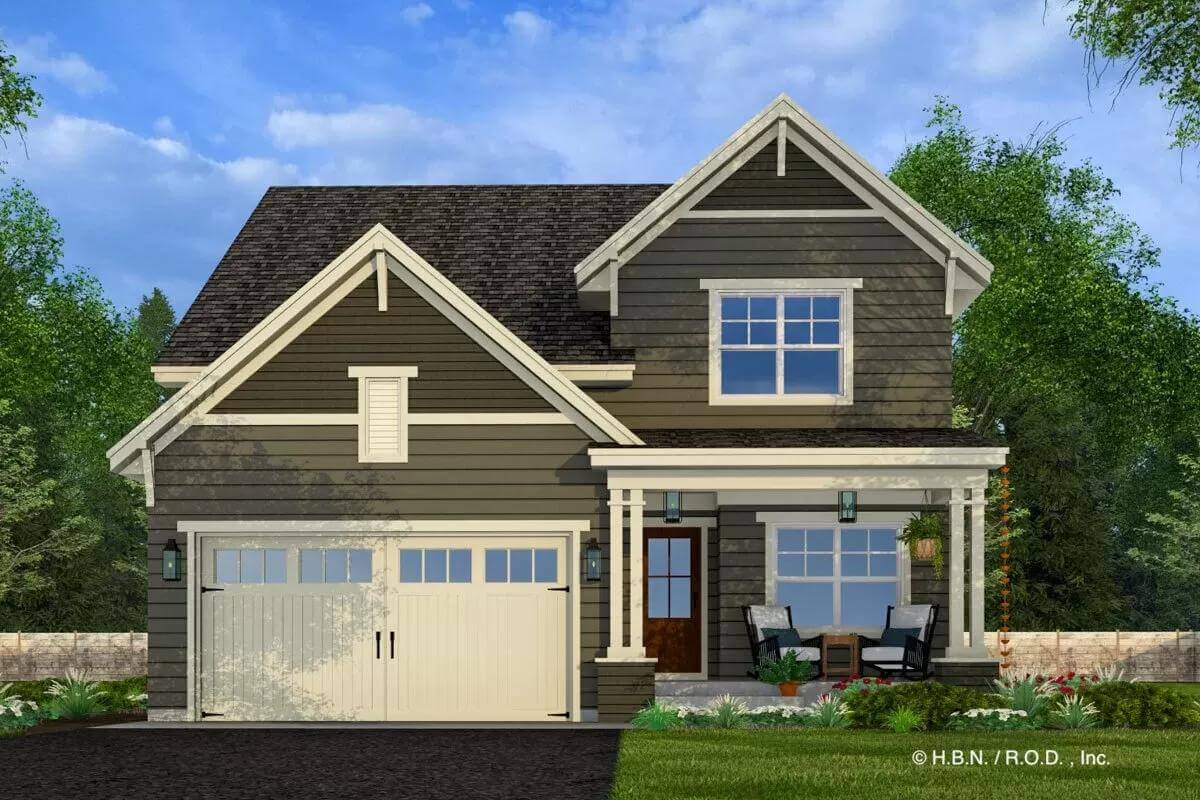 Traditional Style Home with 4 Bedrooms and a Loft (Floor Plan)
