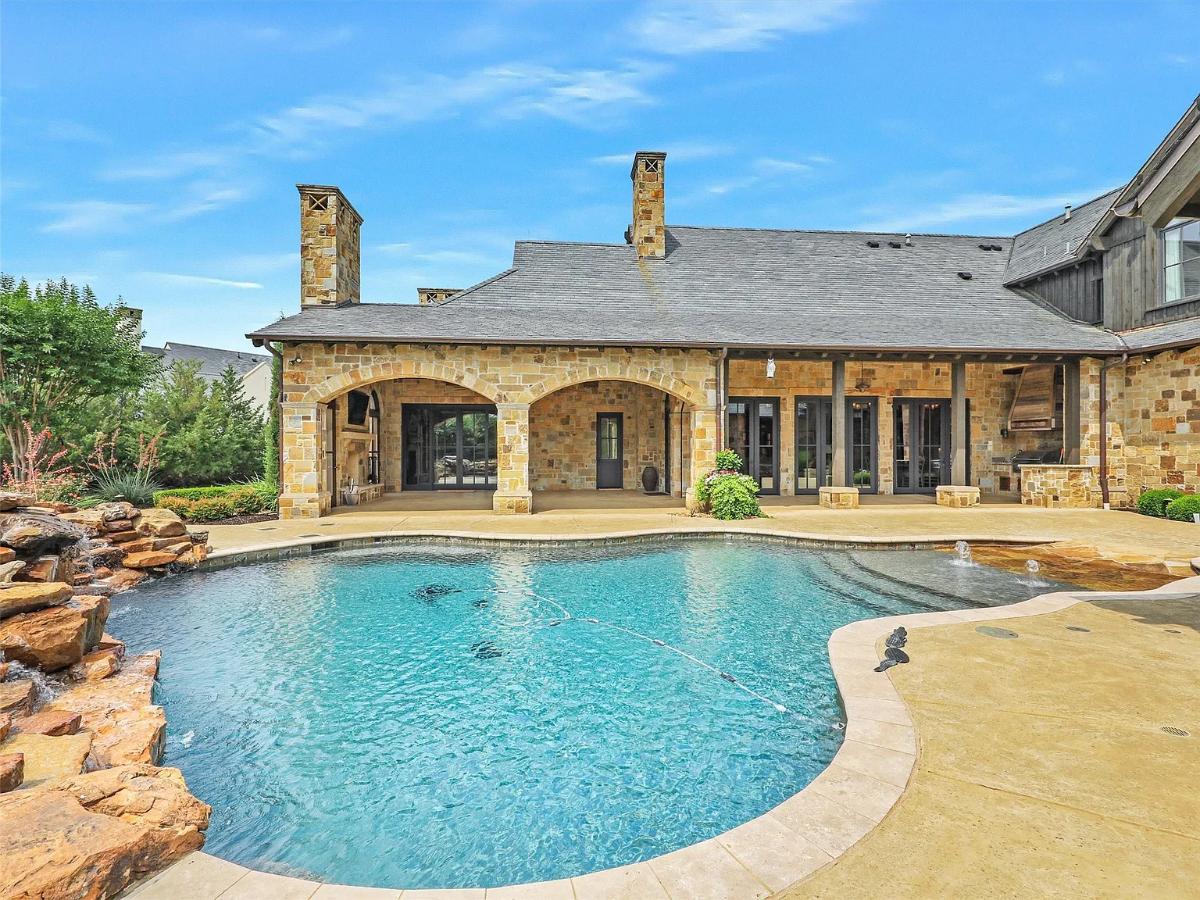 Pool with a waterfall.