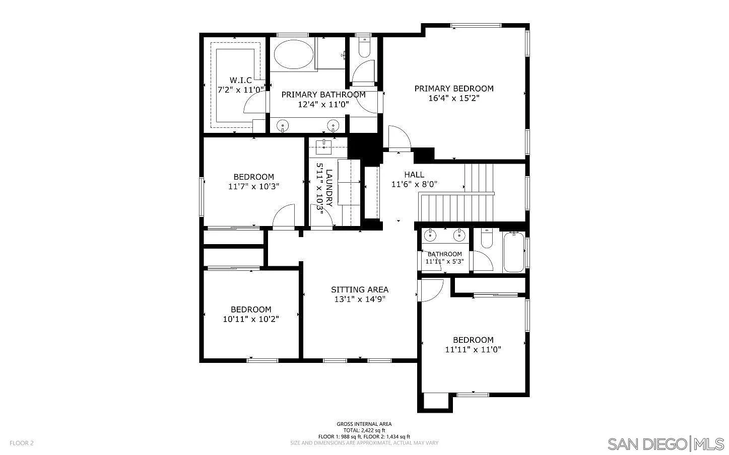 Second Level Floor Plan