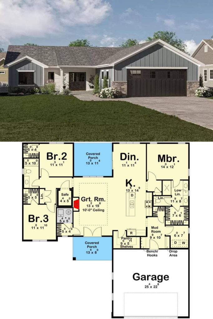 Traditional-Style Home with 3 Bedrooms and Open-Concept Living (Floor ...