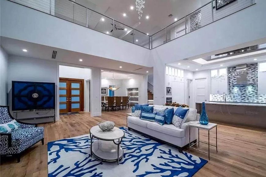 4-Bedroom Coastal Beach House with Balcony, Elevator, and Casual Loft ...