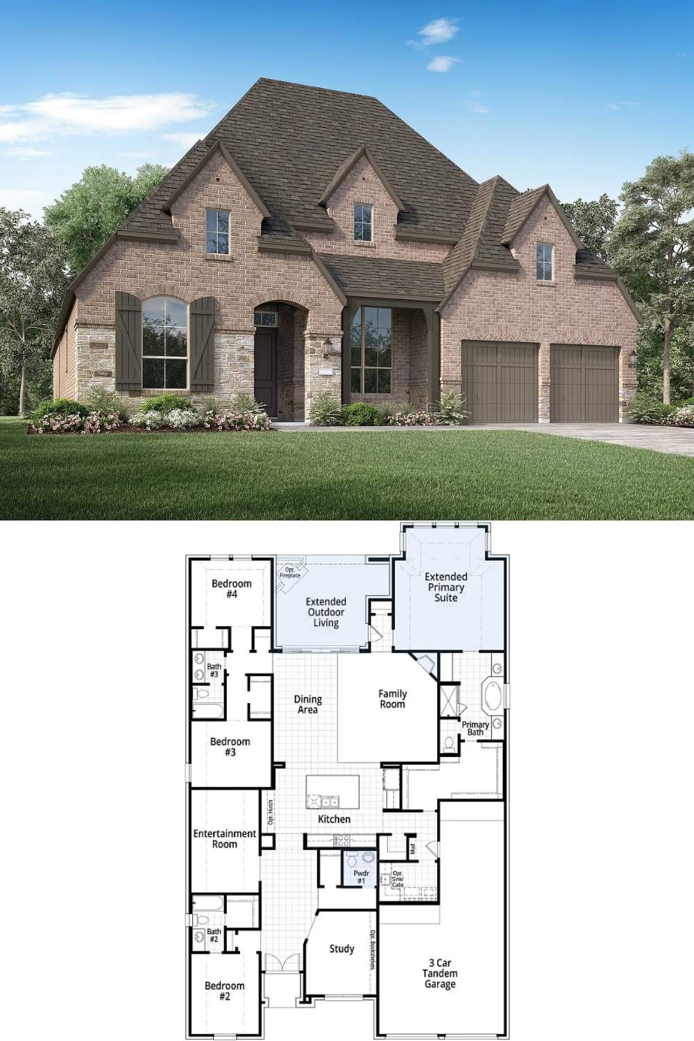 4-Bedroom Single Family Home with Extended Outdoor Living