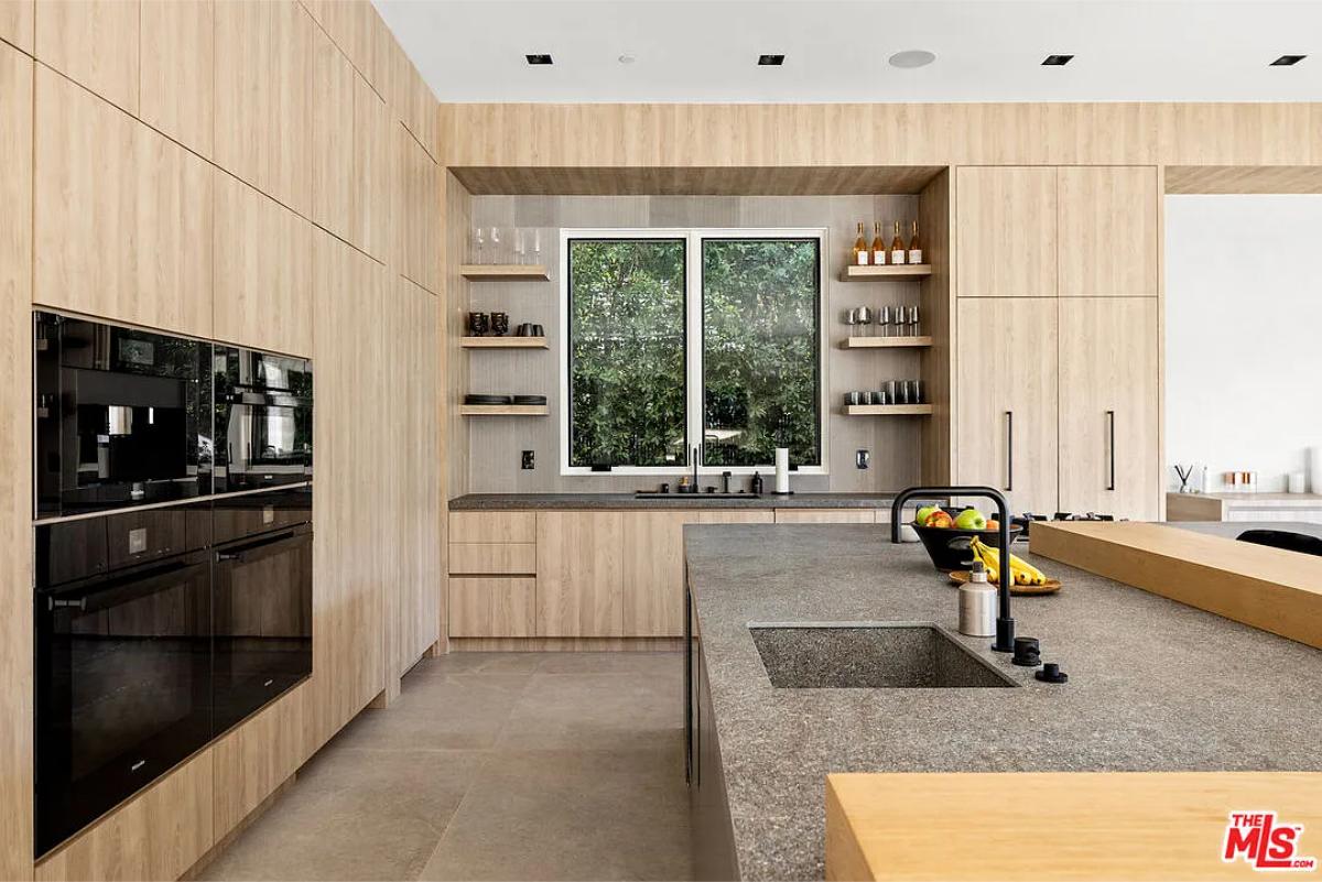Kitchen with custom cabinetry.