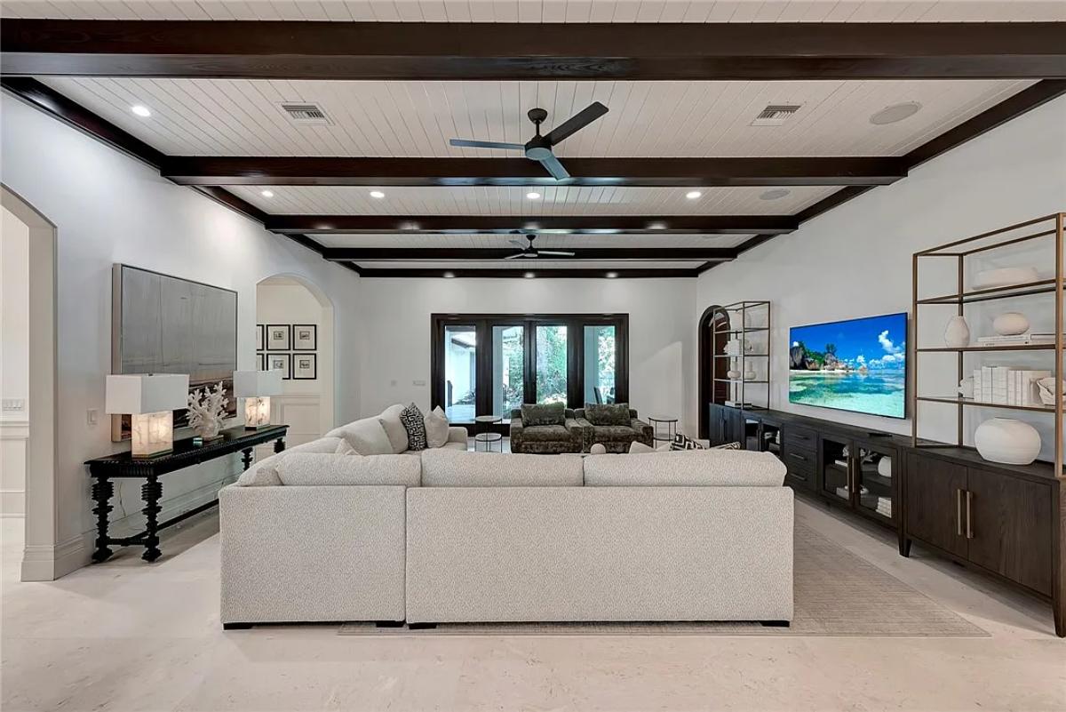 Living room with couches.