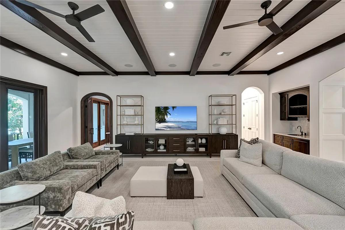 Living room with couches.