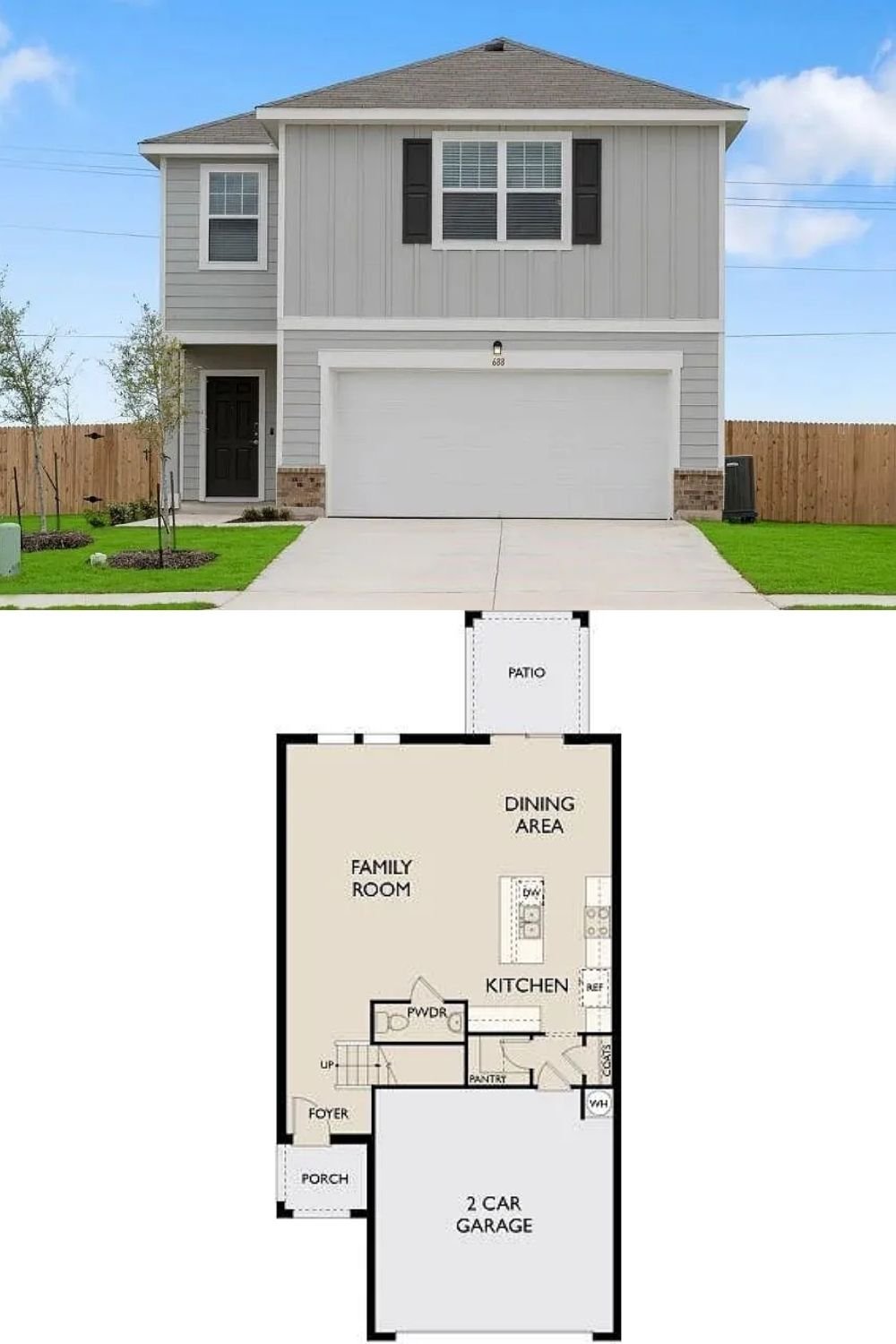 4-Bedroom Single Family Home with Back Patio and Double Garage