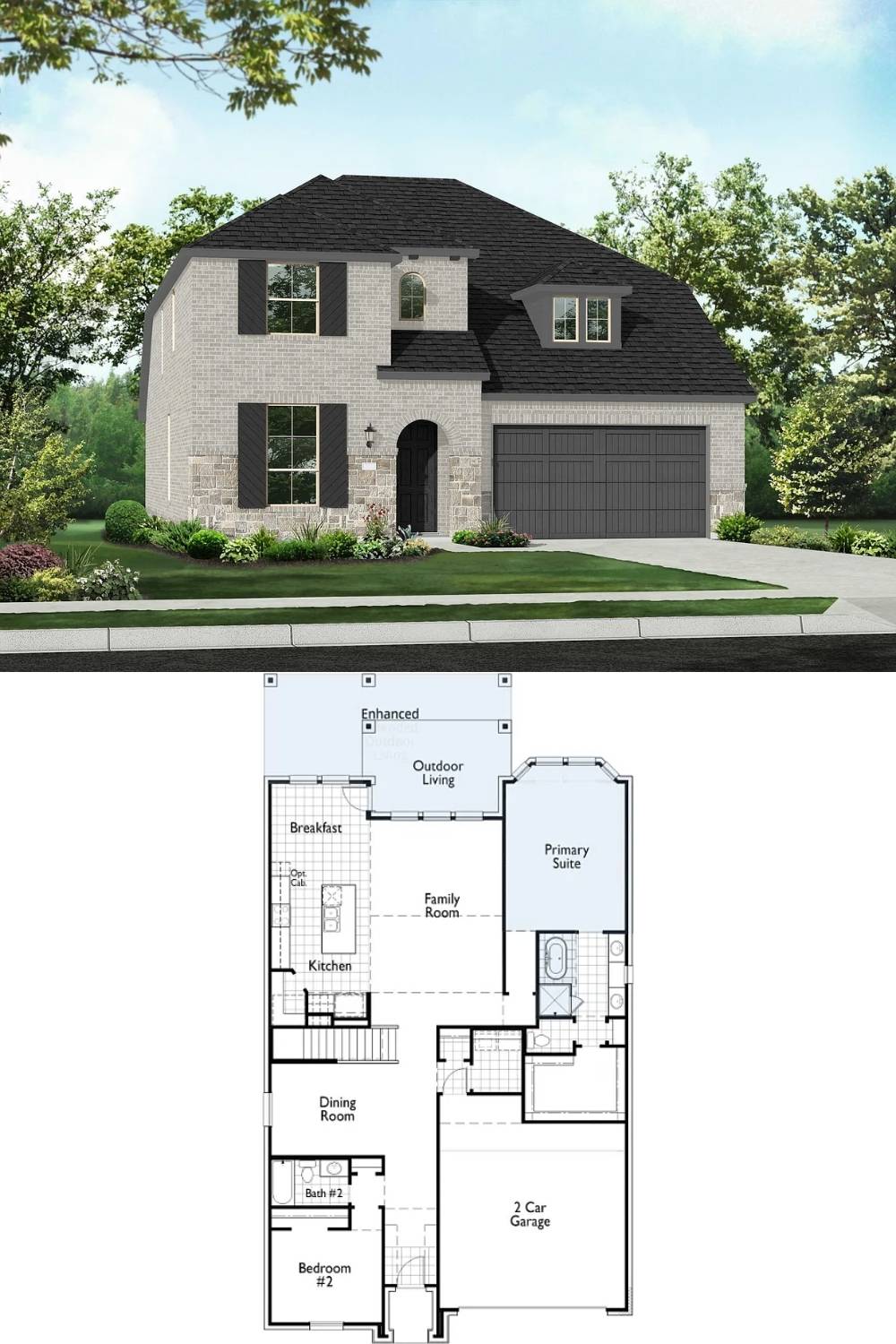 5-Bedroom Single Family Home with Two-Car Garage and Outdoor Living