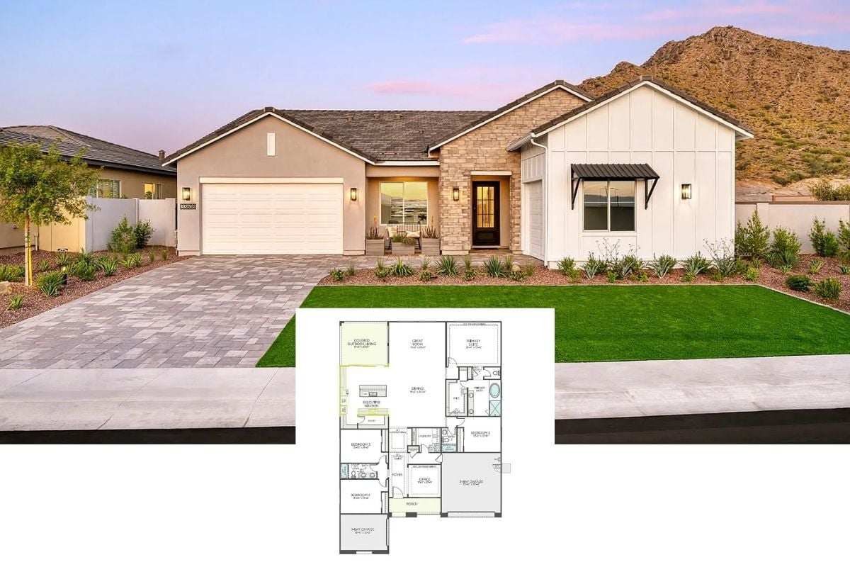 4-Bedroom Single Family Home with Covered Outdoor Living (2,837 Sq. Ft. Floor Plan)