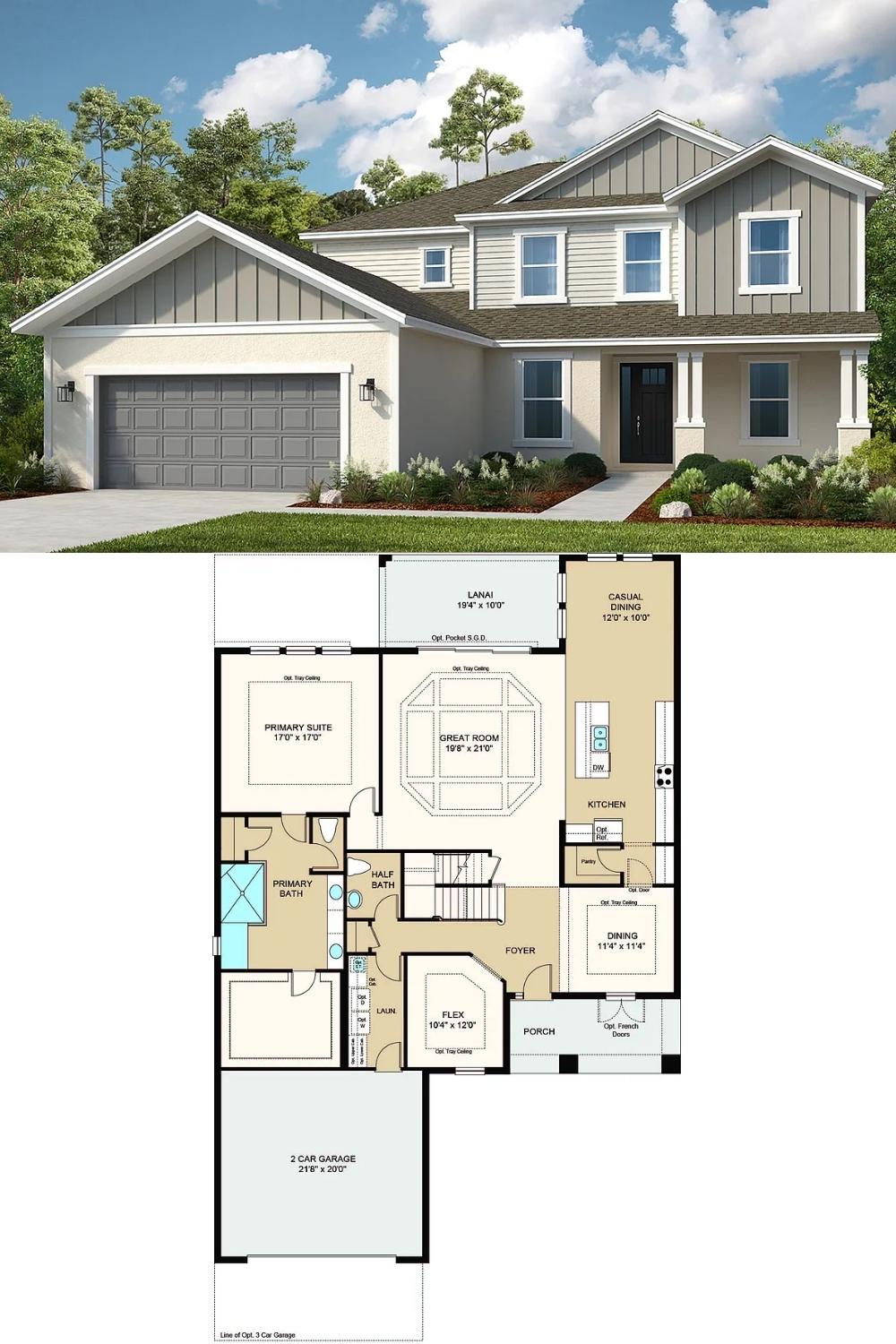 5-Bedroom Single Family Home with Covered Lanai and Double Garage