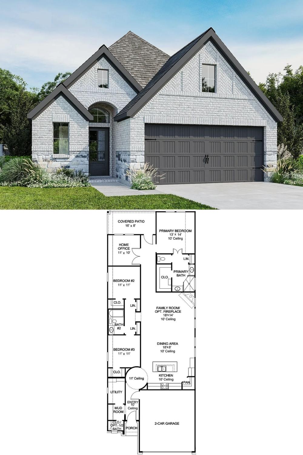 3-Bedroom Single Family Home with Covered Patio and Double Garage