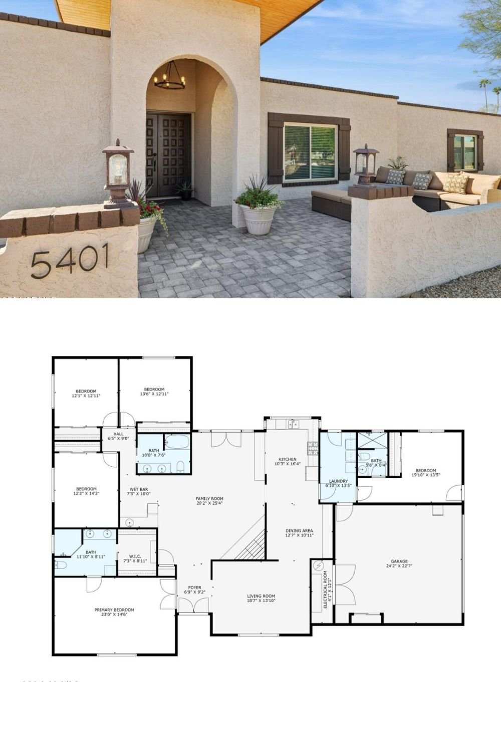 5-Bedroom Estate with Guest Suite and Pool (2,889 Sq. Ft. Floor Plan)