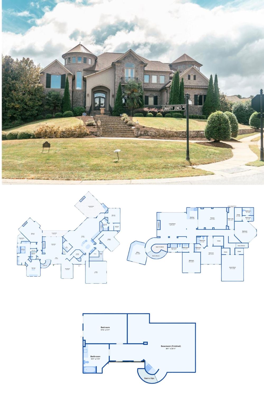 6-Bedroom Home with Pool and Custom Basketball Court (9,115 Sq. Ft. Floor Plan)