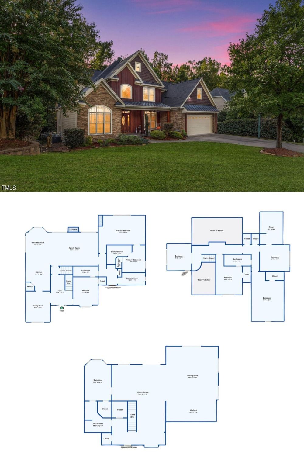 6-Bedroom Home with Two-Story Family Room and Entertainer's Basement (5,593 Sq. Ft. Floor Plan)