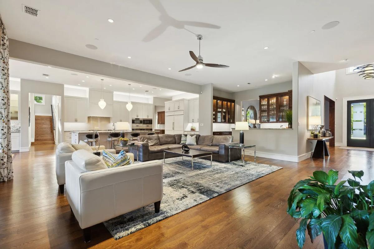 Living room with couches.
