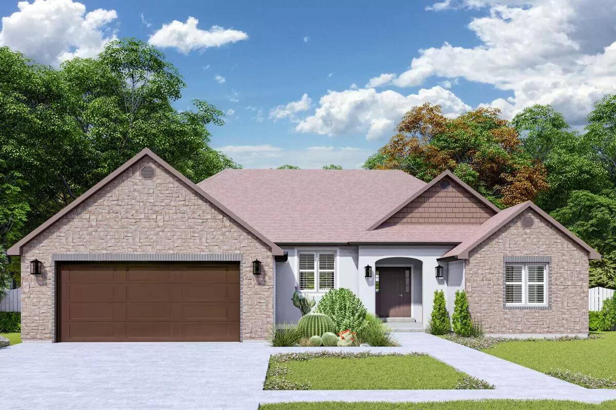 3-Bedroom Ranch with Jack & Jill Bath and Lower Level Expansion (Floor Plan)