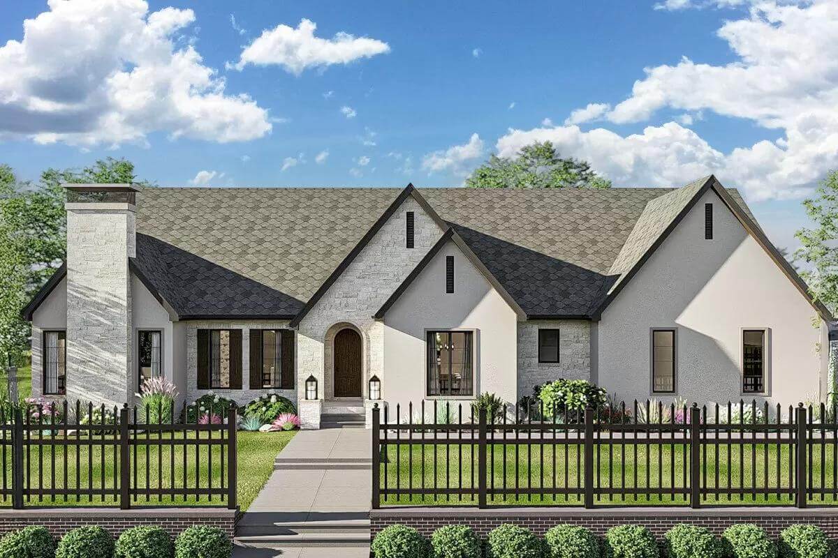 6-Bedroom Modern Cottage with Jack & Jill Bath and Finished Basement (Floor Plan)