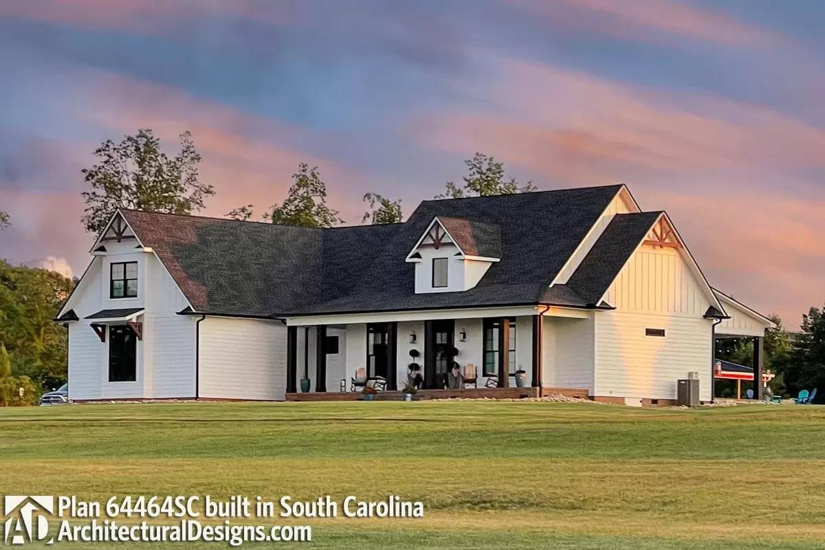 3-Bedroom Modern Farmhouse with Bonus Space and Covered Patio (Floor Plan)