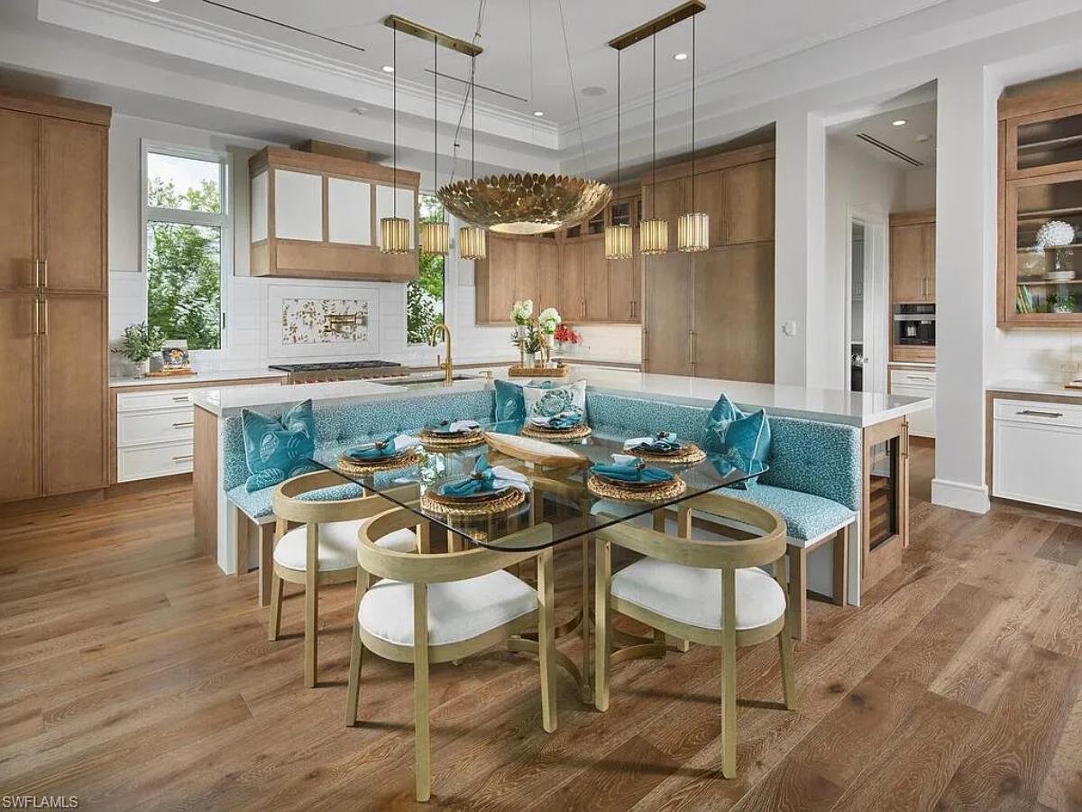 Kitchen with a breakfast nook.