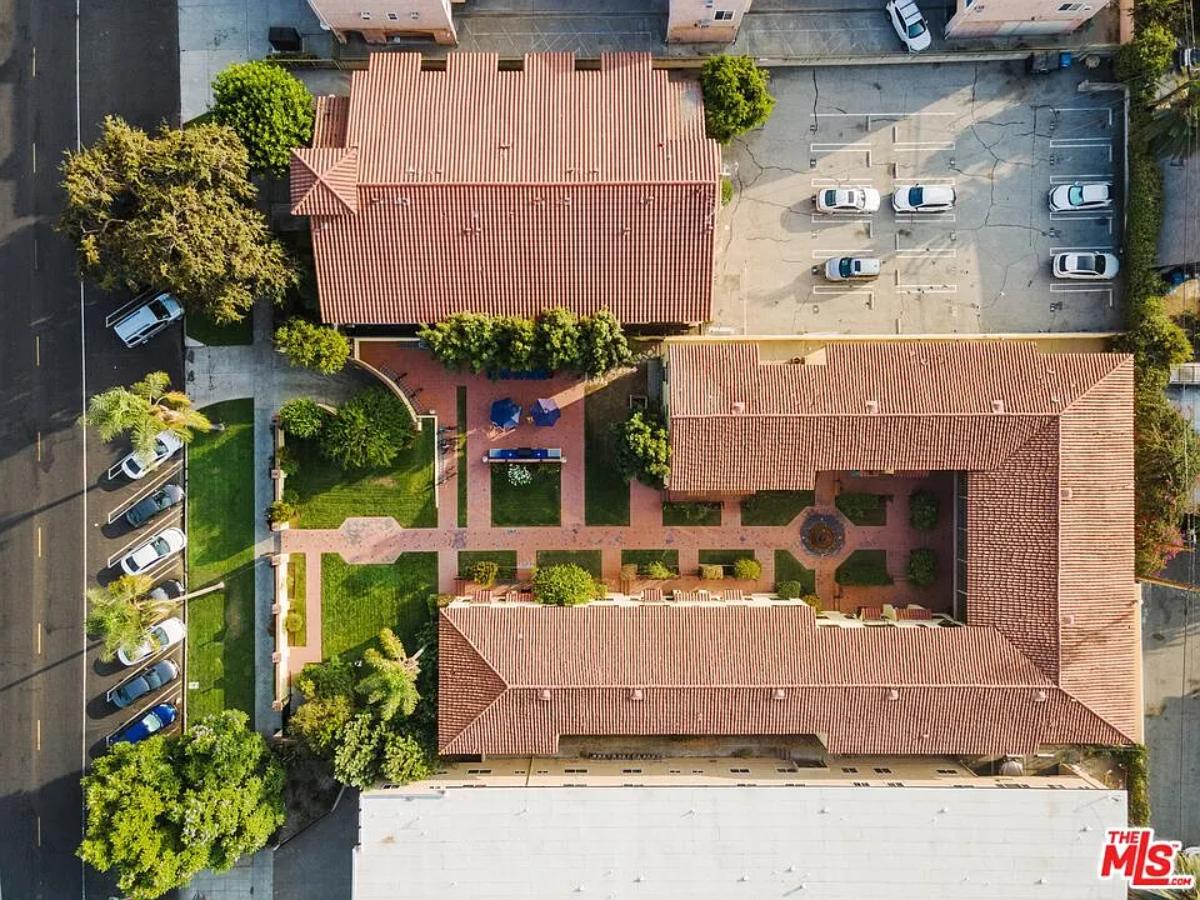 Aerial top view of the property.