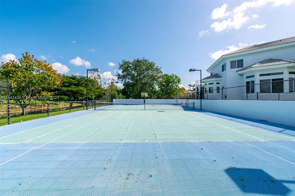 Tennis and basketball courts