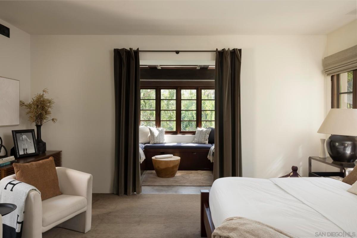 Bedroom with a sitting room.