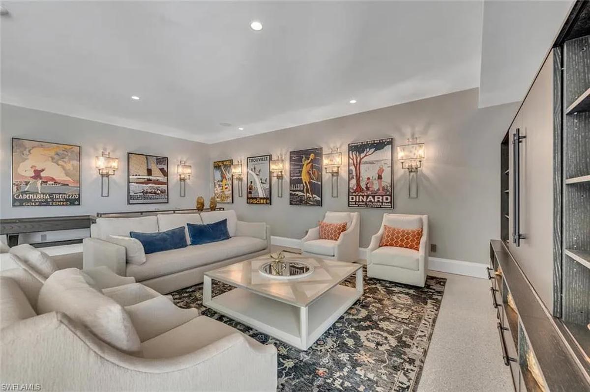 Living room with couches.