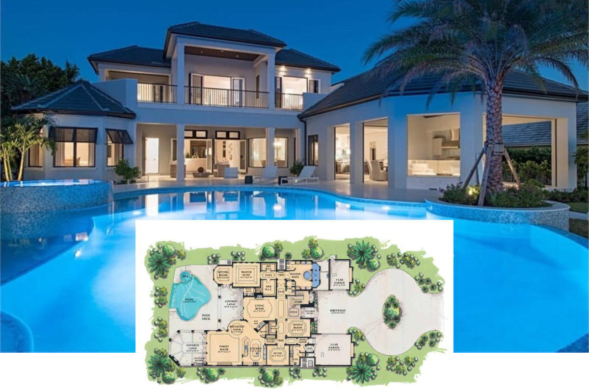 Swimming Pool House Plan