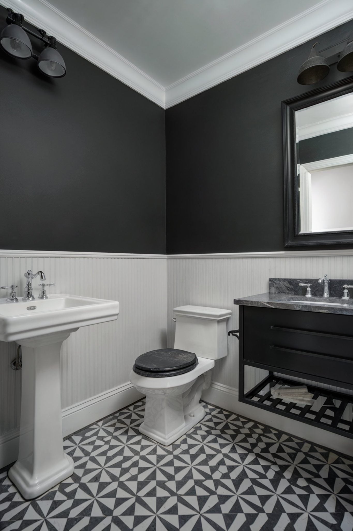 Dare to Go Dark: 16 Black Half Bathroom Designs You'll Love