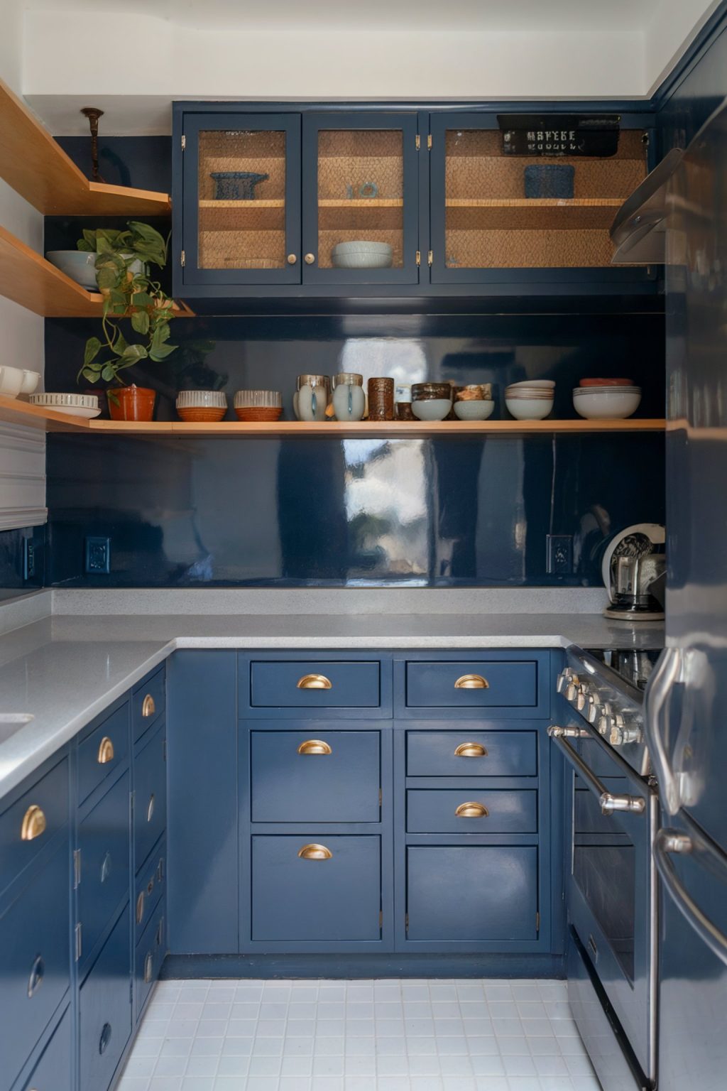 Ready to Go Bold? Try These 15 Navy Blue Kitchen Designs – Home ...