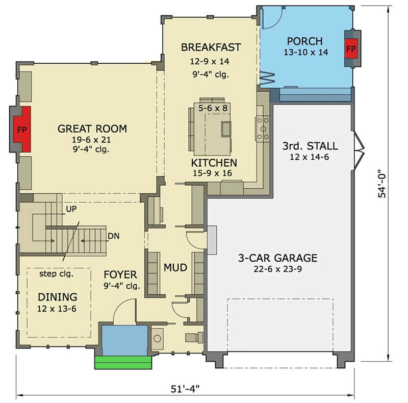 Main Level Floor Plan