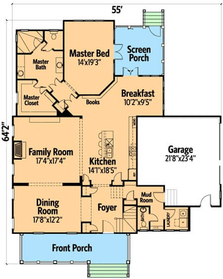 Main Level Floor Plan