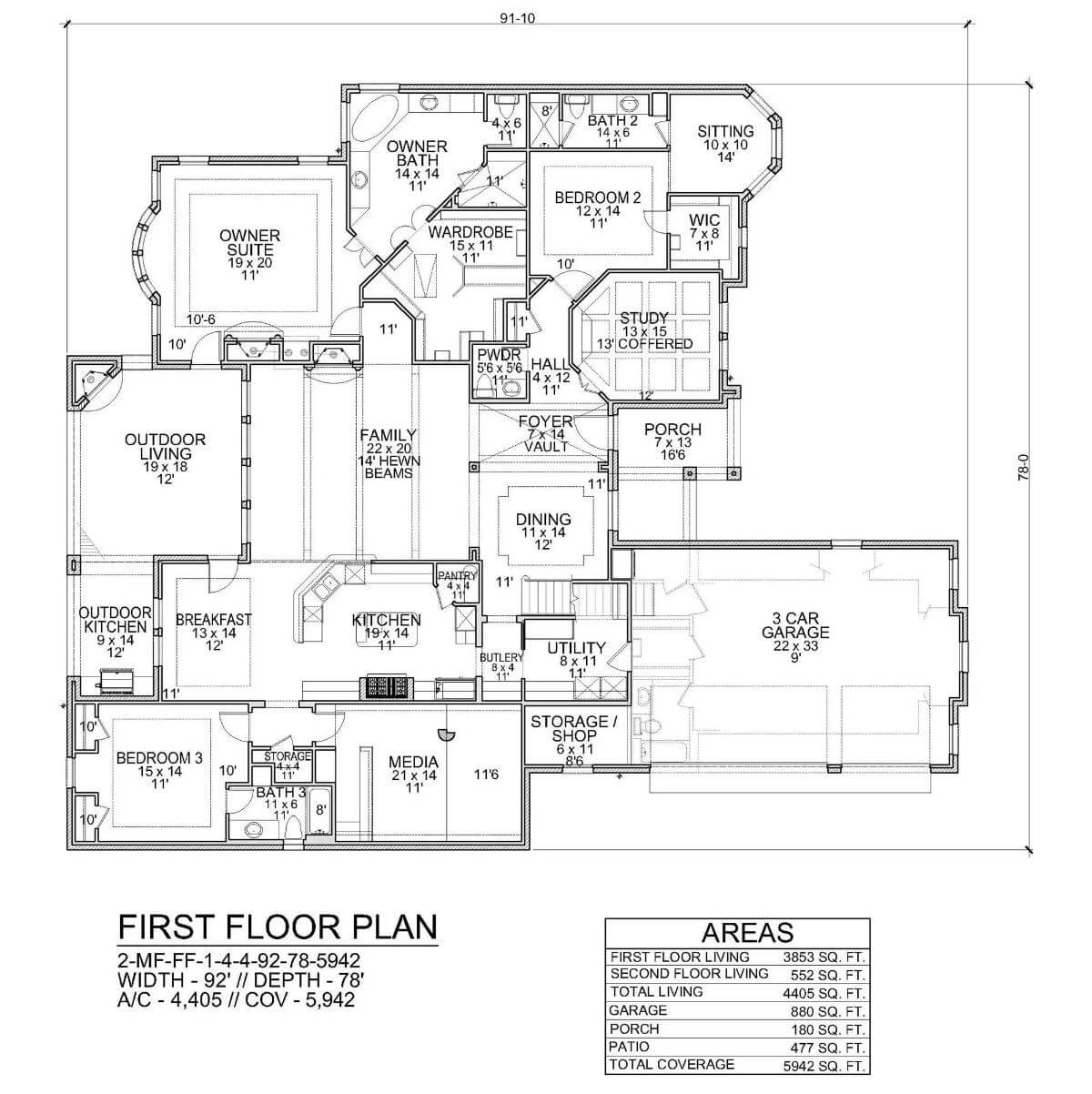 Main Level Floor Plan