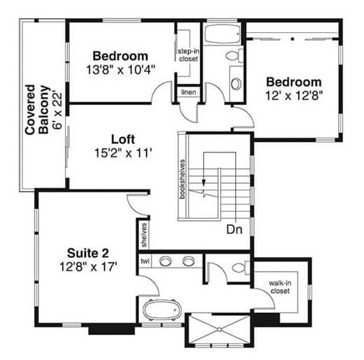 Second Level Floor Plan