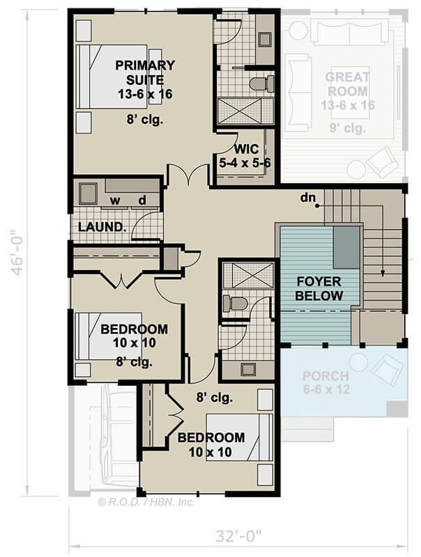 Second Level Floor Plan