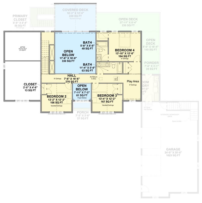 Second Level Floor Plan