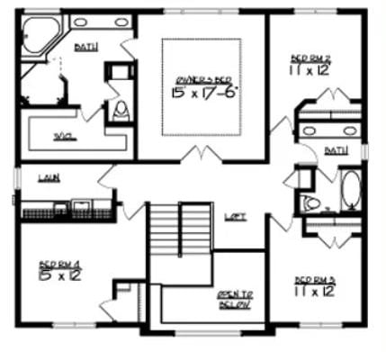 Second Level Floor Plan