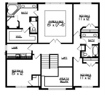Second Level Floor Plan