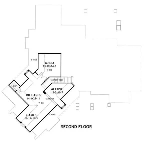 Second Level Floor Plan