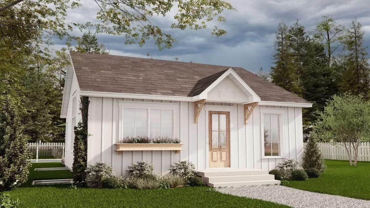 Charming Cottage with Classic Board and Batten Siding