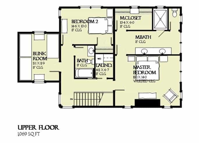 Explore the Smart Layout of This Upper Floor Plan