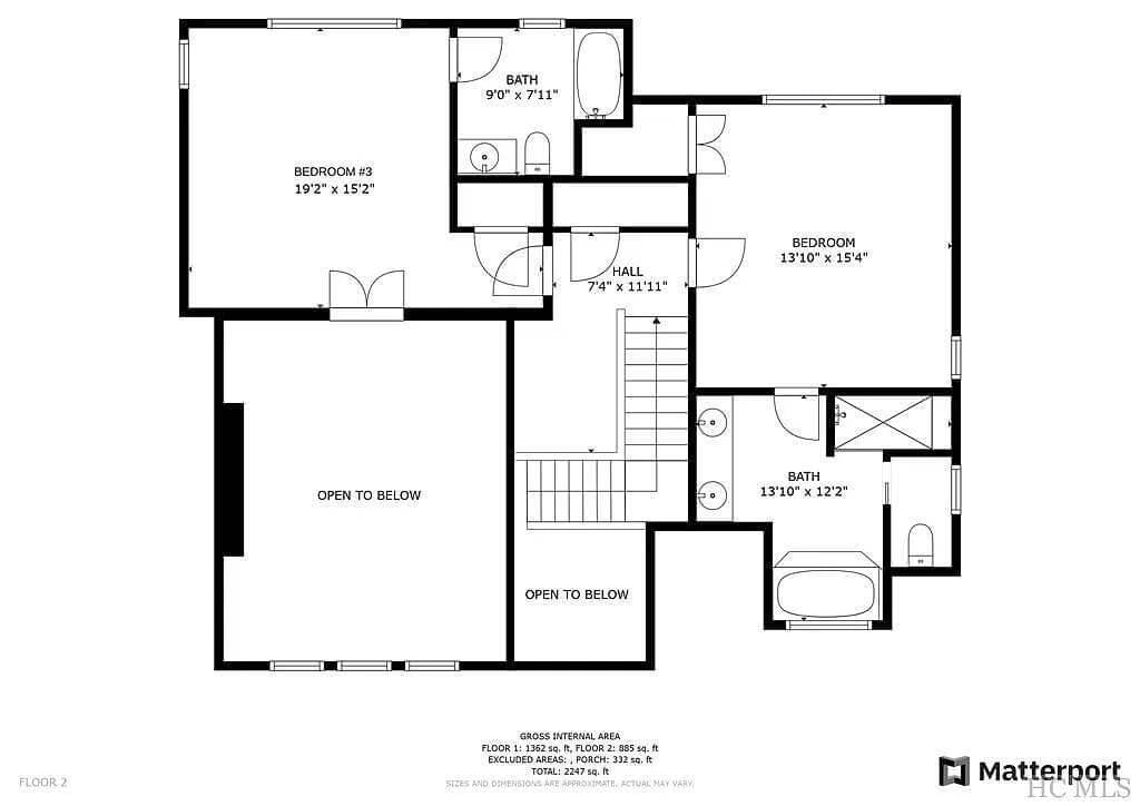 Exploring the Open-to-Below Design in This Second Floor Layout
