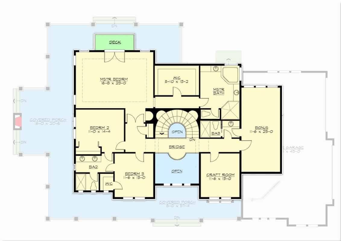 Explore the Thoughtful Layout of This Upper Floor Plan