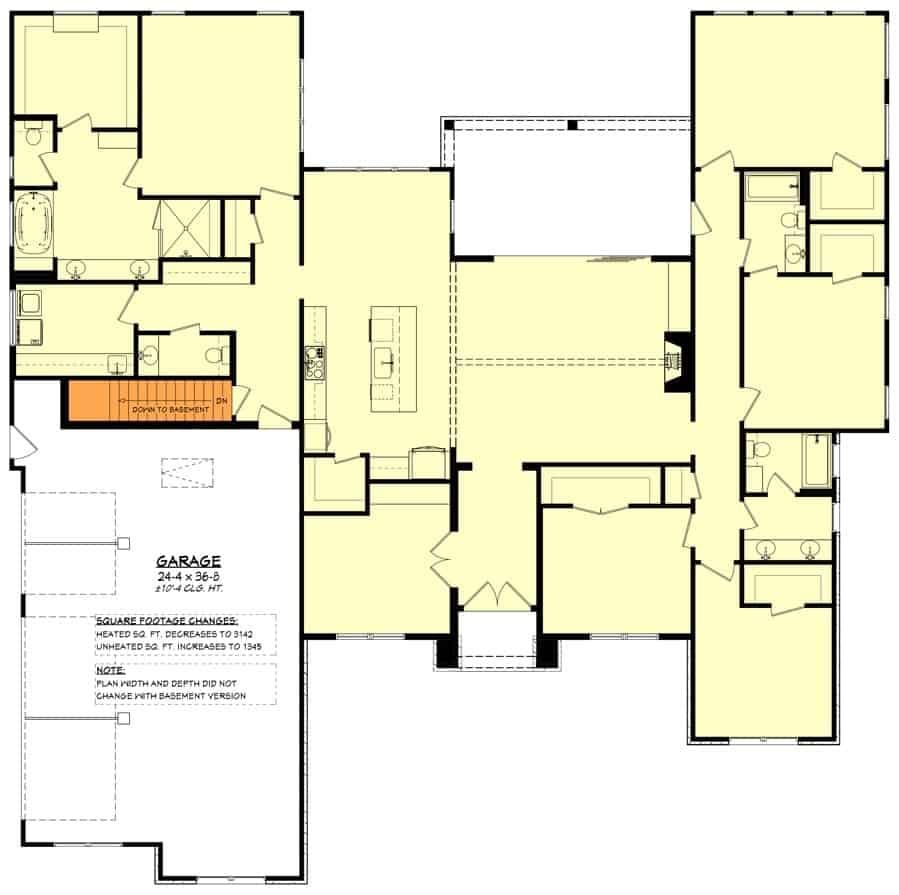 Explore This Thoughtfully Designed Open Floor Plan with Central Kitchen Island